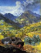 John Brett Val d'Aosta Germany oil painting artist